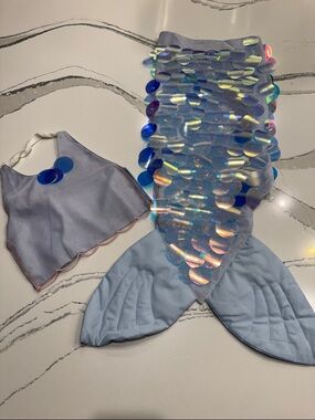 Little Girls Mermaid Wrap Costume Size is One Size